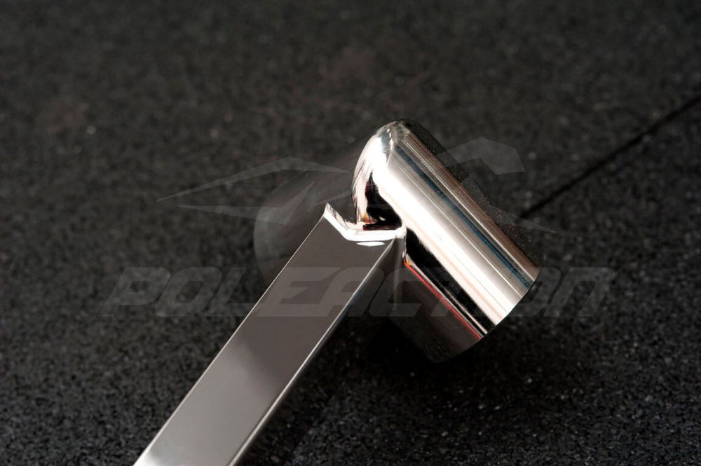 Модель №7 - стойка балетного (хореографического)  станка двухуровневого из нержавеющей стали угловая