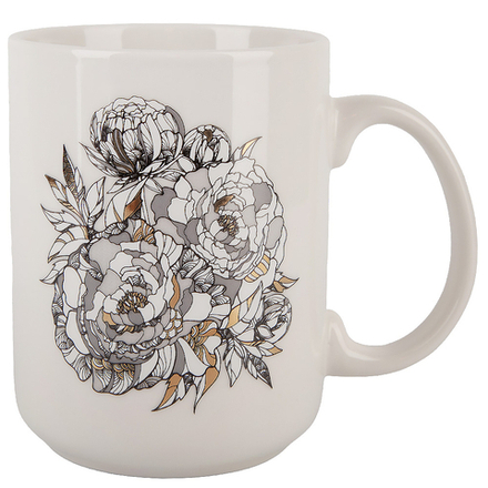 Кружка "Floristry" v=380мл (фарфор) (картонная цветная лента)