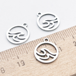 Подвеска Волна, сталь, размер 14*12 мм, цена за 1 шт