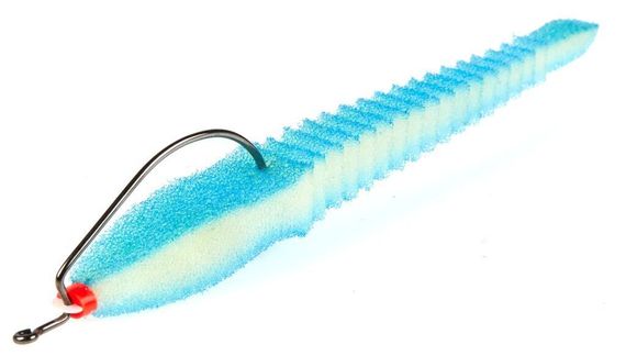 Приманка поролоновая 3D Ex WORM WBlue 14см под офсетный крючок № 3/0, 4/0, 5/0