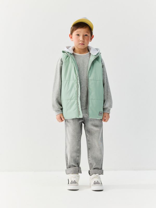 Жилет на молнии с капюшоном 