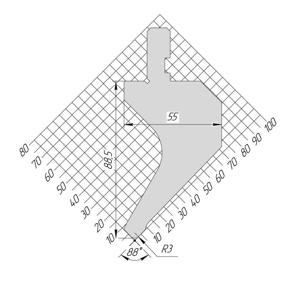 Пуансон AP 1015 88° H88,50 R3