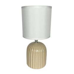 Настольная лампа Rivoli May 7548-502 1 х Е14 40 Вт керамика бежевая с абажуром | Настольные лампы Rivoli