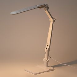 Настольный светильник ЭРА NLED-497-12W-W светодиодный на струбцине и с основанием белый