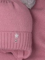 Шапка зимняя вязаная и снуд