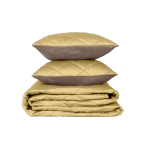 Покрывало + 2 наволочки BuyColor Шоколад/Горчица