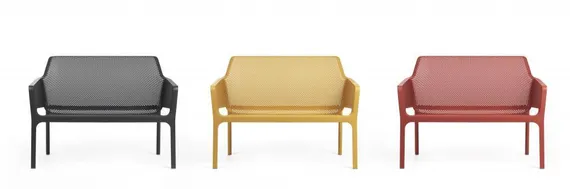 Уличный пластиковый диван Net антрацит