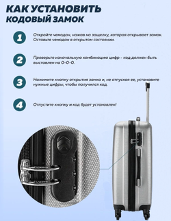 Чемодан ручная кладь L’case Phatthaya размера S (57х36х21 см), объем 38 литров, вес 2,2 кг, Зеленый