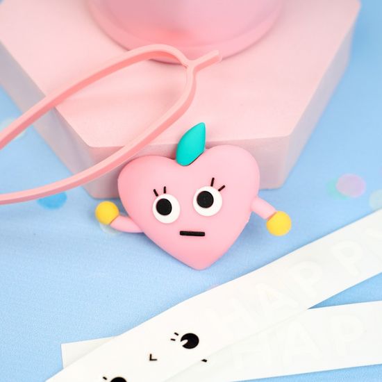 Термос Happy Funny party с сердечком, розовый, 450мл