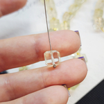 Кварц лимонный, бусина кубик 8мм, штучно