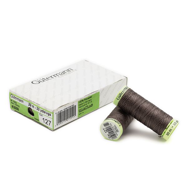 Нитки отделочные Gutermann Top Stitch 30 (30 метров), 5 кат. | 127 т.серо-сиреневый