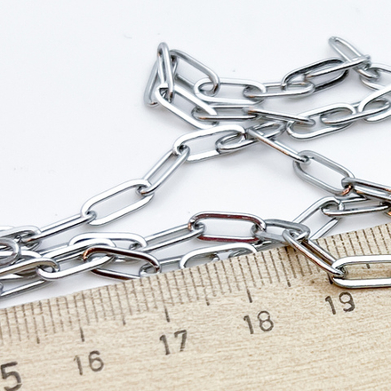 Цепочка, сталь, размер звена 10*4 мм, цена за 50 см