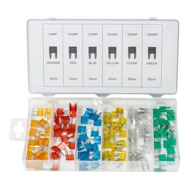 Предохранители флажковые, 120пр. (5А, 10А, 15А, 20А, 25А, 30А) Forsage F-791