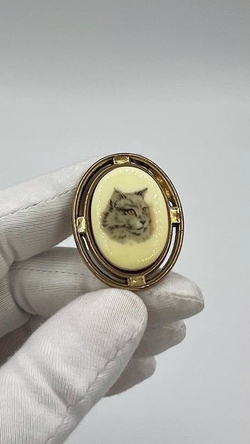 Накладка на пуговицу Кот