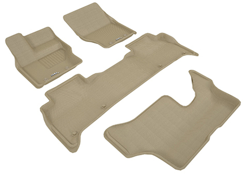 Коврики салона Sotra 3D Lux для Land Rover Discovery 5 2017- (3 ряда сид.) бежевые. Арт. ST 74-00696