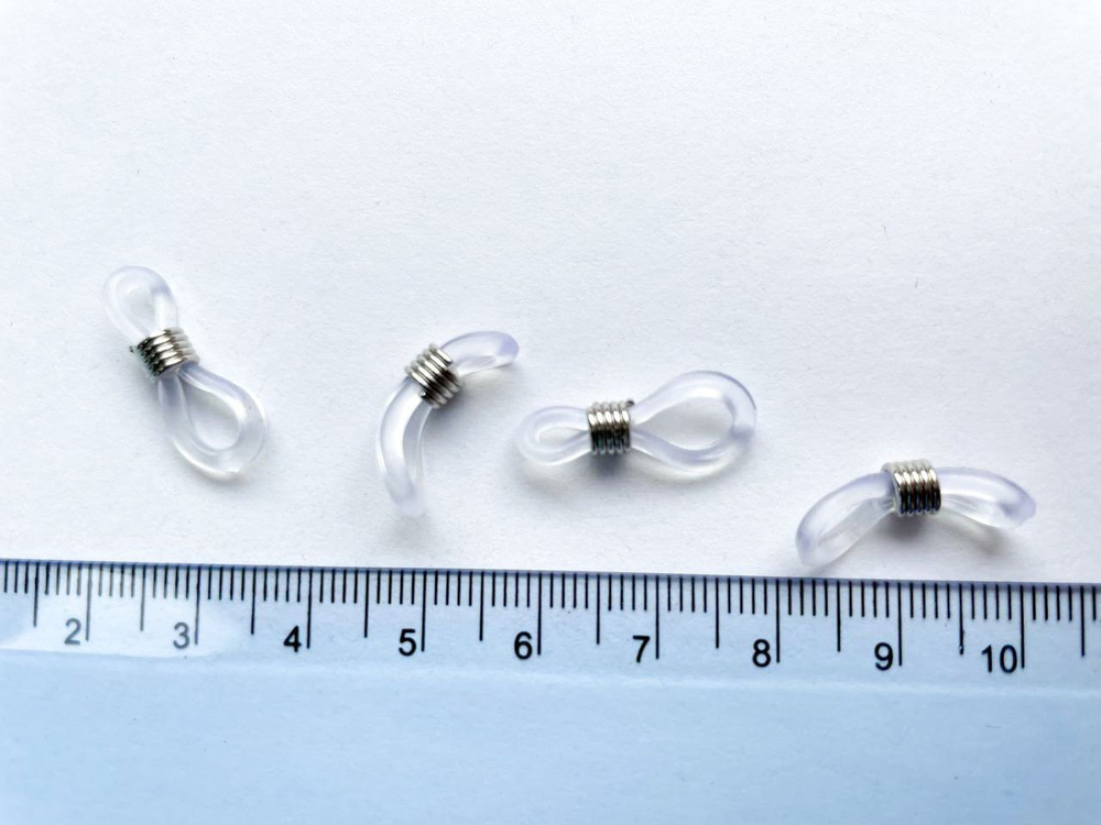 24461-2 Держатель для цепочки очков, родий, пара