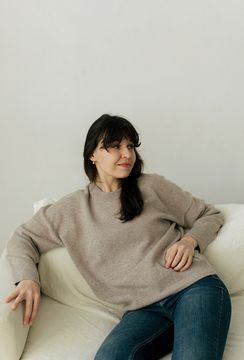 Джемпер Л.Т., 100% шерсть ягнёнка, цвет гриб.