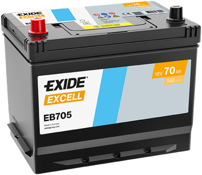 EXIDE - EB705-EXI - Starter Battery - Povrat artikla narucenog iz Njemacke nije moguc.