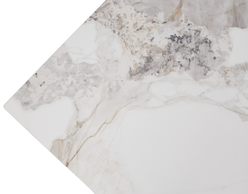 Стол АРИЯ 160 PANDORA LIGHT, керамика / Черный каркас М-City