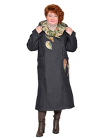 Пальто Полянки, джинс на флисе