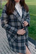 Пальто из кашемира в клетку Nadya