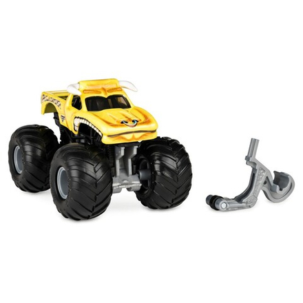 Spin Master Monster Jam — супервнедорожный грузовик Bulldozer в масштабе 1:64 + перекладина на колесиках 20130581 / артикул   58701 6044941 20130581  / GTIN 778988553480