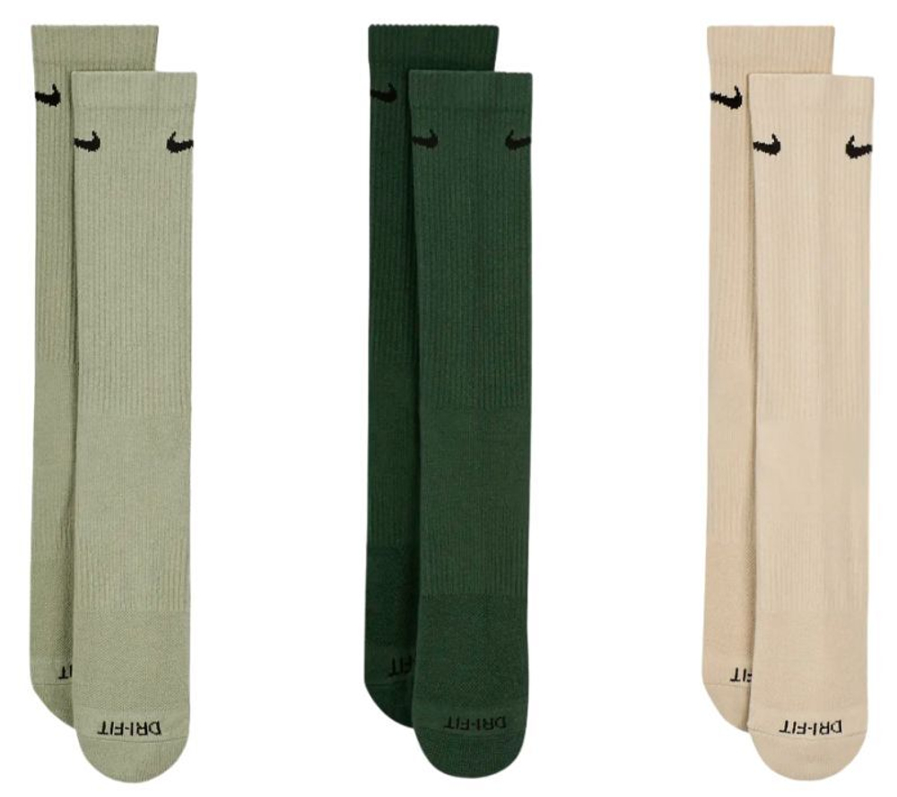 Теннисные носки Nike Everyday Plus Cushioned Training Crew 3P - разноцветный