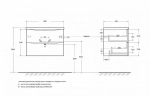Тумба с раковиной BelBagno MARINO-CER-N-700-2C-SO-RG-P Rovere Grigio