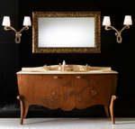 Зеркало Cezares Cavalli 120 CAVALLI 1200x30x750 Noce Foglia oro