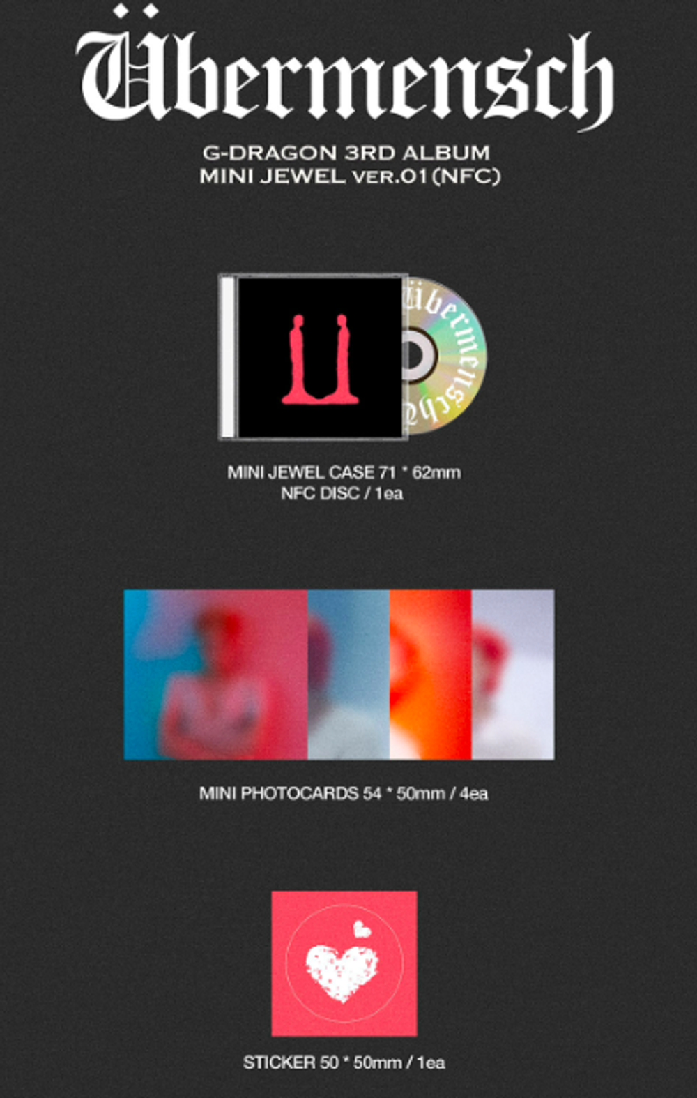 Альбом G-DRAGON - 3RD ALBUM Übermensch (MINI JEWEL ver) 