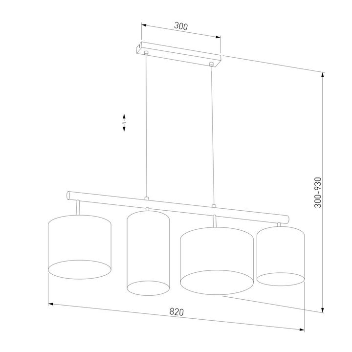Подвесной светильник TK Lighting 4458 Deva Graphite
