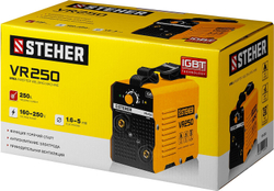 STEHER ММА, 250 А, сварочный аппарат инверторный, макс. электрод Ø 5.0 мм (VR-250)