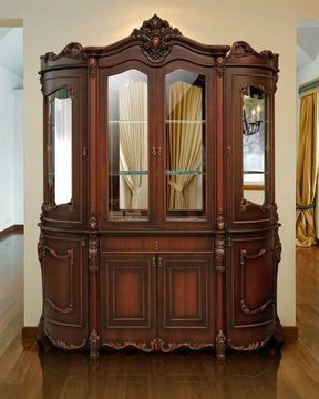 Шкаф-витрина ДЖОКОНДА корень глянец 1,9