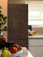 Наклейка на холодильник большая кофе