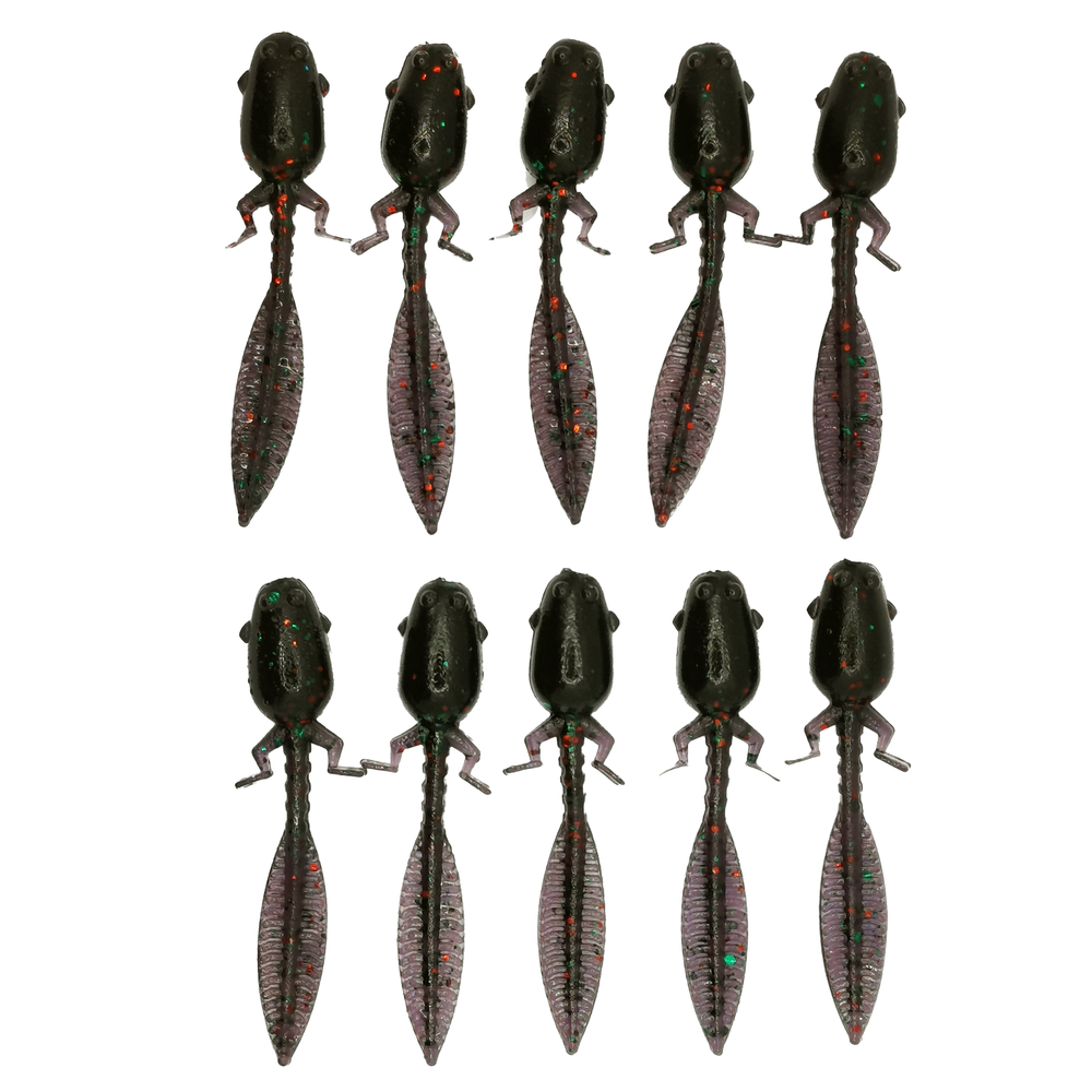 10 шт 5 см Силиконовая приманка креатура головастик слаг RuBaits Tadpole Рыболовная приманка для рыбалки на окуня на щуку на форель на судака На спиннинг джиг микроджиг 0,9 гр.