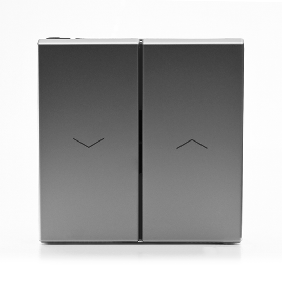 Выключатель для жалюзи 2-кл. ArtGallery 2х (сх. 4) 10А быстрозажим. клем. механизм сталь SE GAL000919S