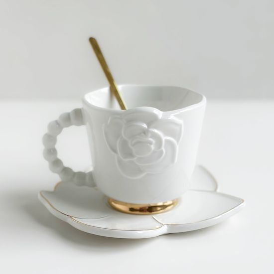 Чайная пара с розой, 280 мл