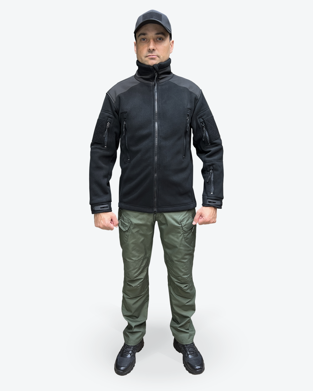 Флисовая кофта, Черная