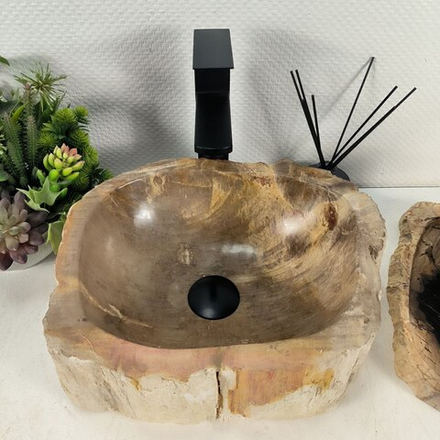 Раковина из окаменелого дерева OD-64626 37*32*15 0174