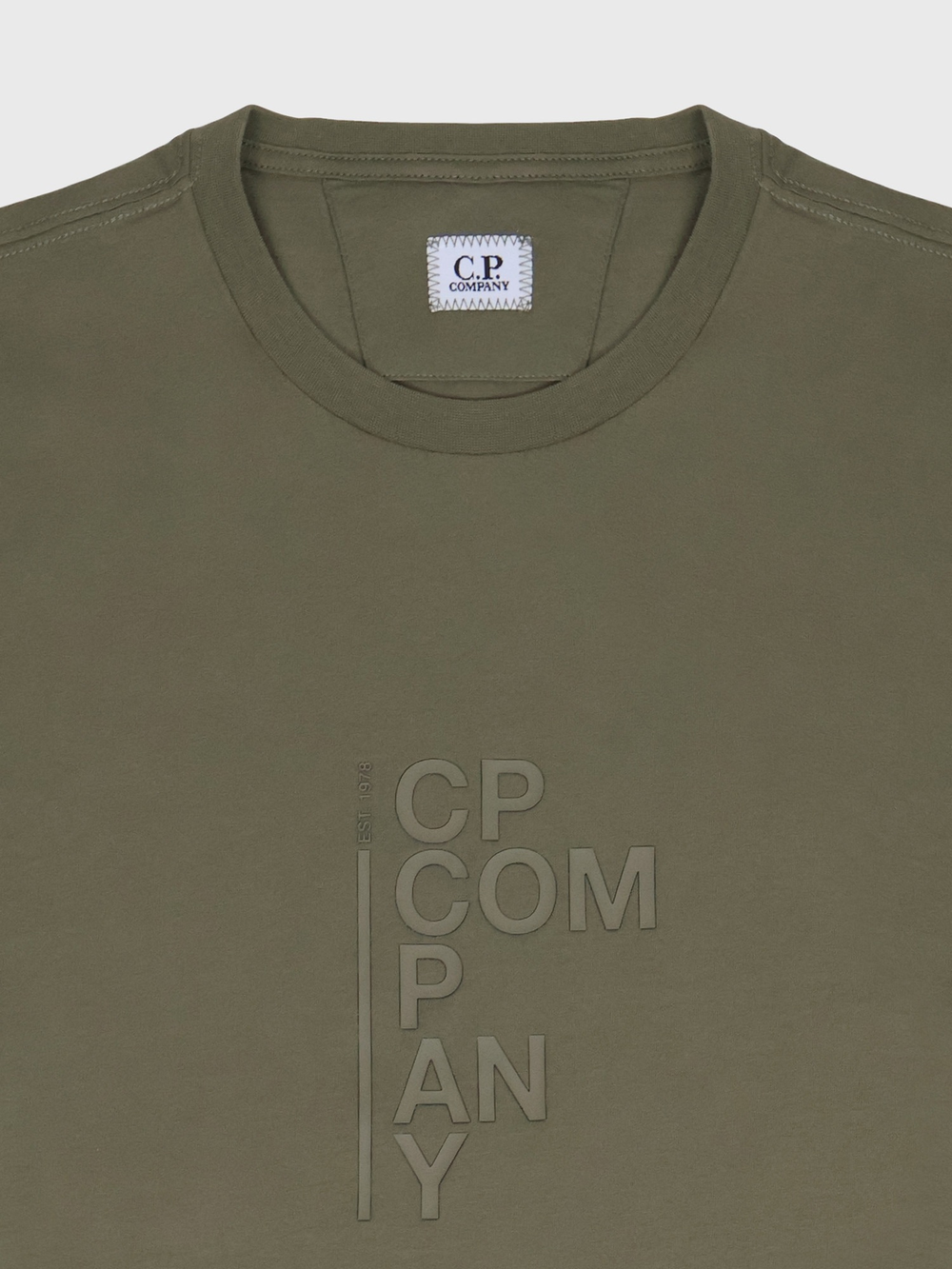 Футболка C.P. Company 30/1 Jersey Vertical Logo Ivy Green