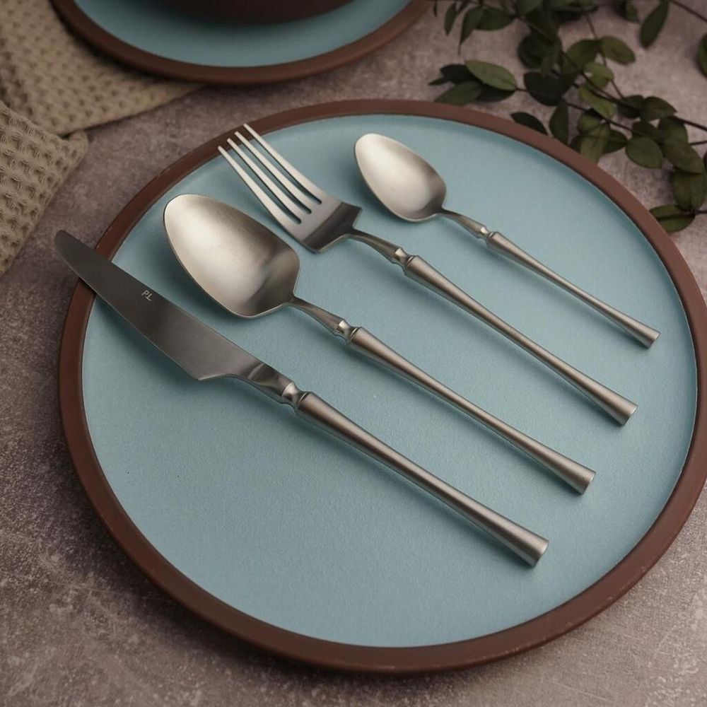 Нож столовый 22,9 см матовое серебро PVD 1920-Silvery P.L. [12]