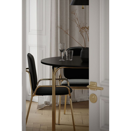 Столик кофейный LATITUDE Ror, 50 см, латунь/черный