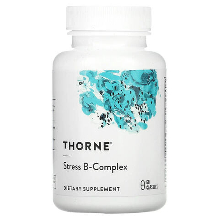 Thorne, комплекс витаминов группы B, против стресса, 60 капсул