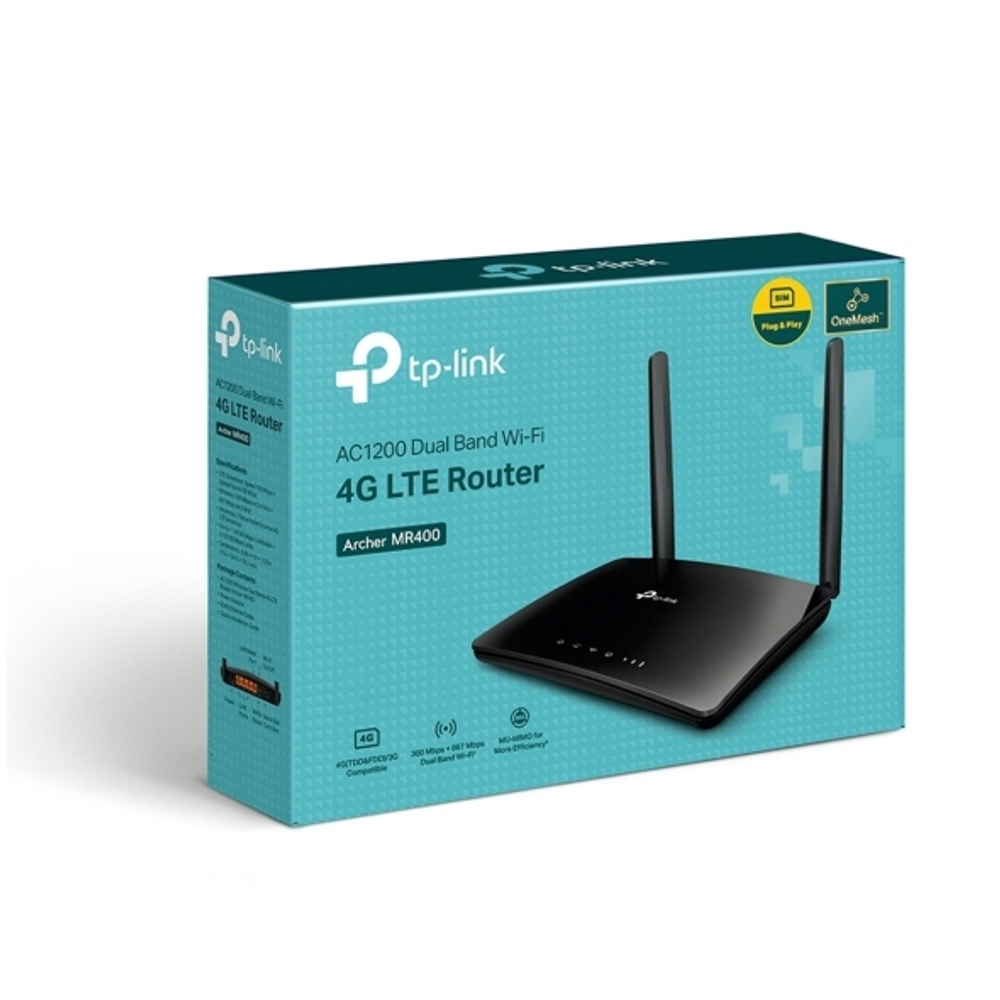 TP-Link Archer MR400 Двухдиапазонный Wi-Fi роутер AC1200, модем 4G, LTE
