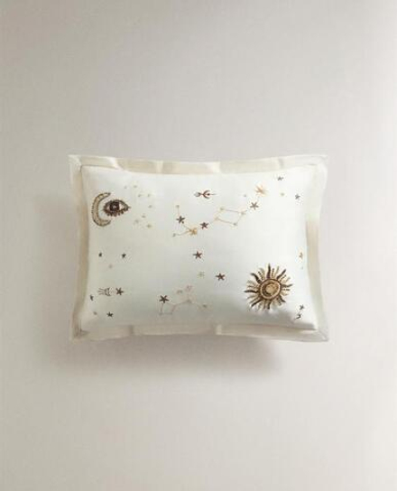 ZARA HOME - MARISA BERENSON ВЫШИТАЯ ПОДУШКА, БЕЖЕВЫЙ