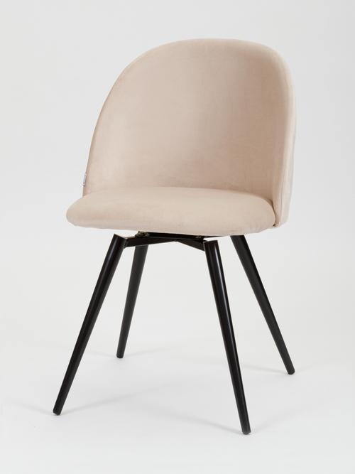 Стул MyFar Джозеф поворотный бежевый велюр (комплект 2 шт) MF1014-2