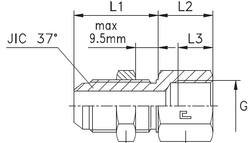 Соединение PD JIC 3/4" BSP 3/8"