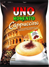 Растворимый кофе Uno Momento капучино с шоколадной крошкой, в пакетиках 20 шт, 2 упаковки