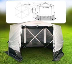 Шатёр СЛЕДОПЫТ быстросборный (6 стен) 3,46х3,46м, PF-TOR-K06