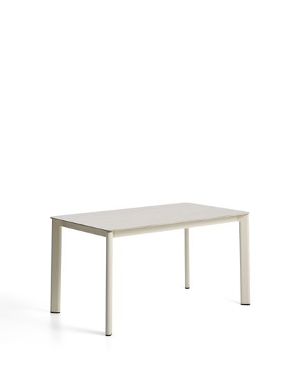 Уличный стол Anafi с бежевой столешницей из спеченного камня, 140 x 80 см